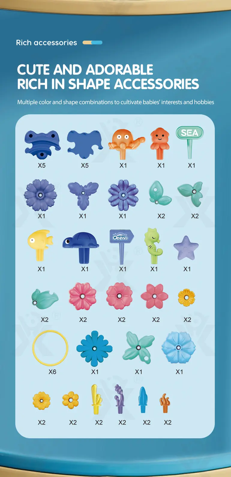 Ocean Flower Building Block Toys · TV10481 · detail image 3 of 8