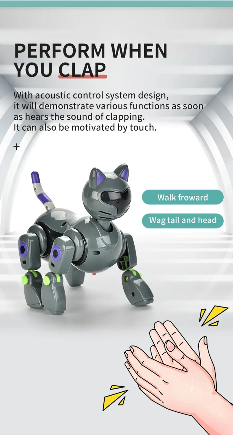 Electric Mechanical Cat Toy with Clap Induction · TV10462 · detail image 2 of 5