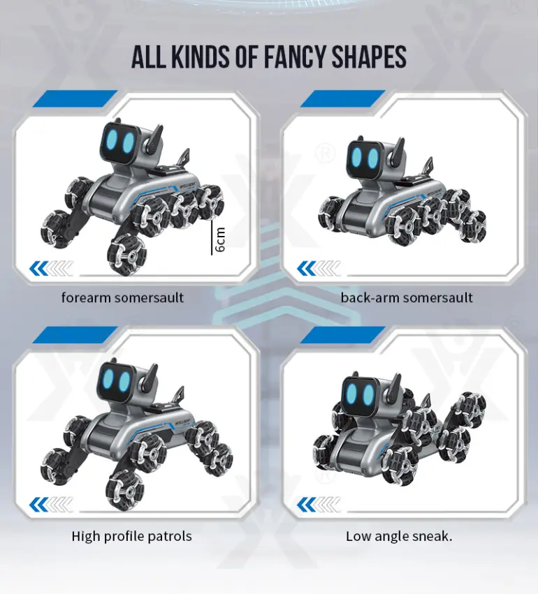 Stunt Robot Dog, Eight-Wheeled, Cool Robot For Gifts · TV10438 · detail image 4 of 12