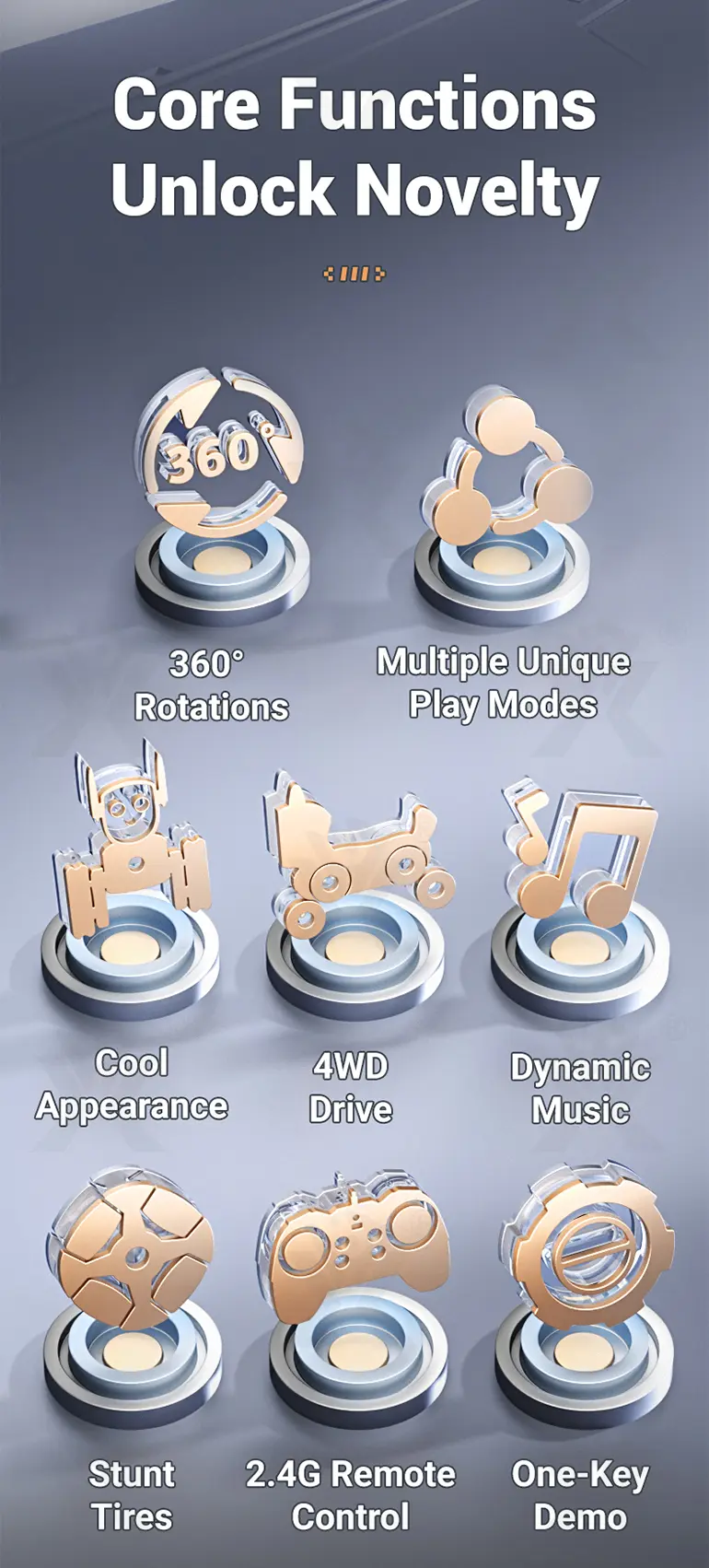 8-Wheeled Stunt Robot Dog Toy 4WD · TV10467 · detail image 2 of 16
