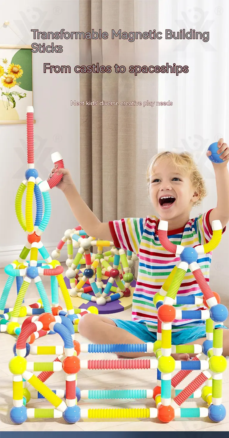 Retractable Magnetic Stick Building Toy Set · TV10485 · detail image 1 of 8