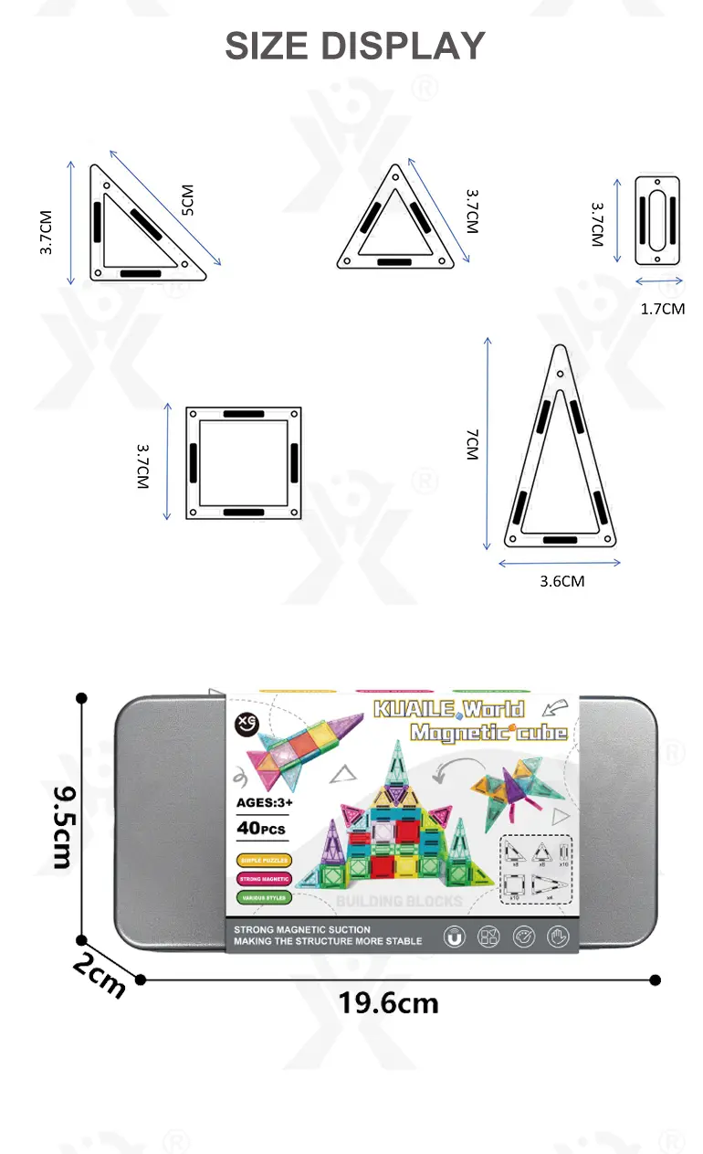 Mini Magnetic Tiles Toys Set · TV10488 · detail image 7 of 7