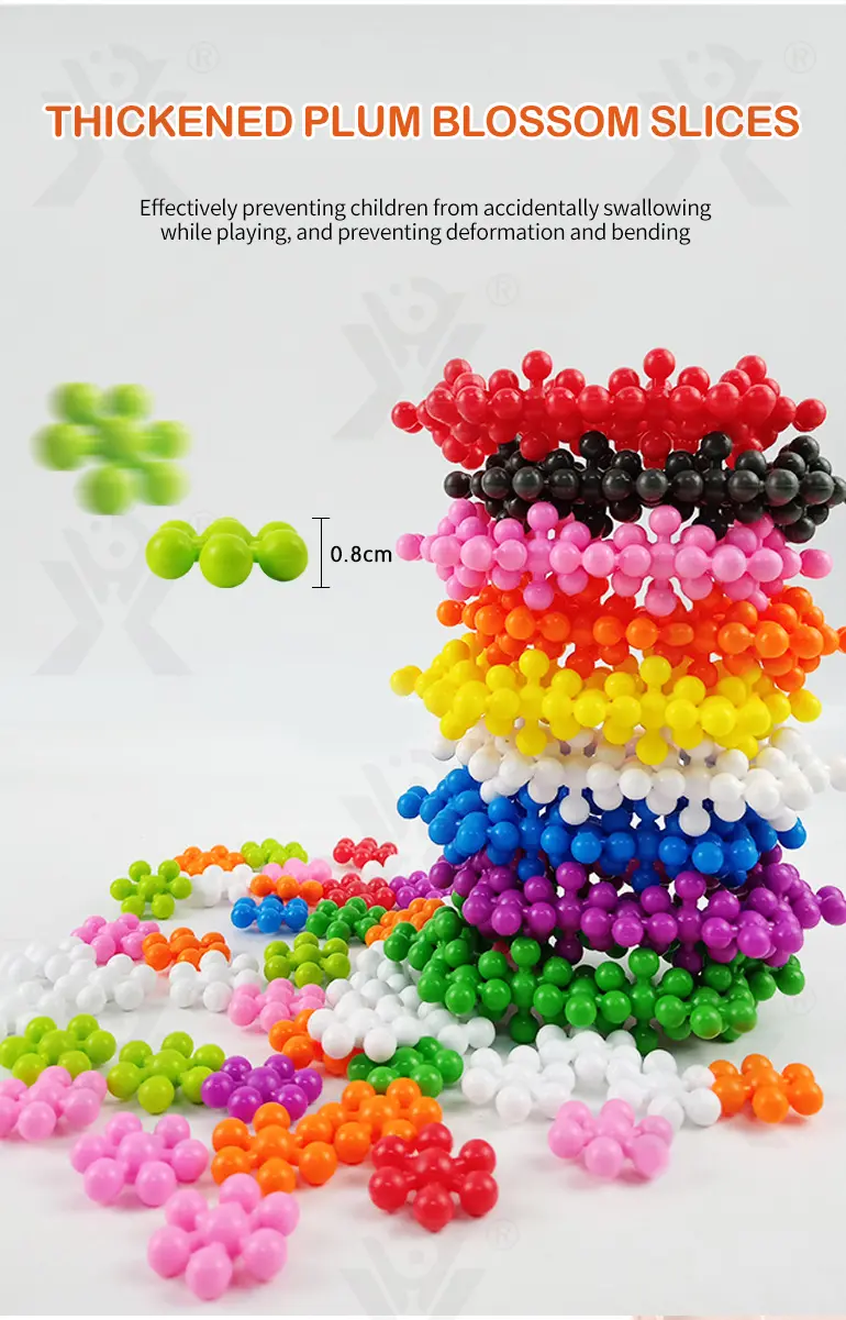 Plum Blossom Building Blocks, 3D Snowflake · TV10475 · detail image 2 of 9