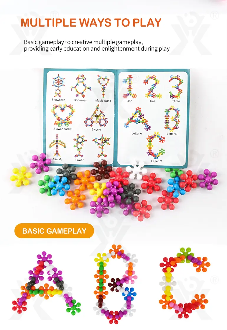 Plum Blossom Building Blocks, 3D Snowflake · TV10475 · detail image 4 of 9