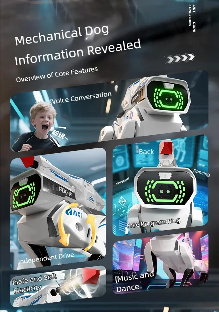 AI Bionic Mechanical Dog Toy with Voice & Dance · TV10464 · detail image 2 of 9