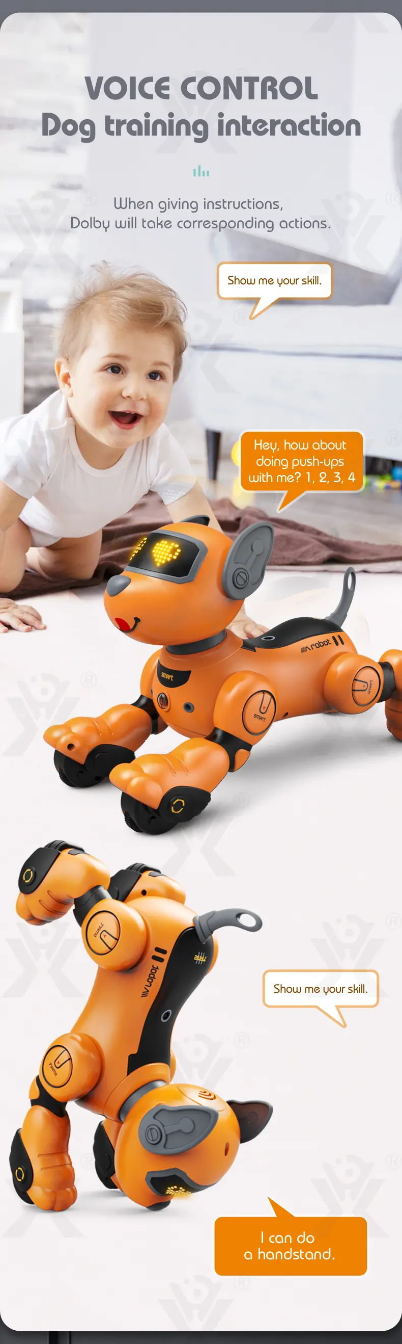 Voice-Controlled Robot Dog Toy with Smart Follow, RC · TV10461 · detail image 3 of 11