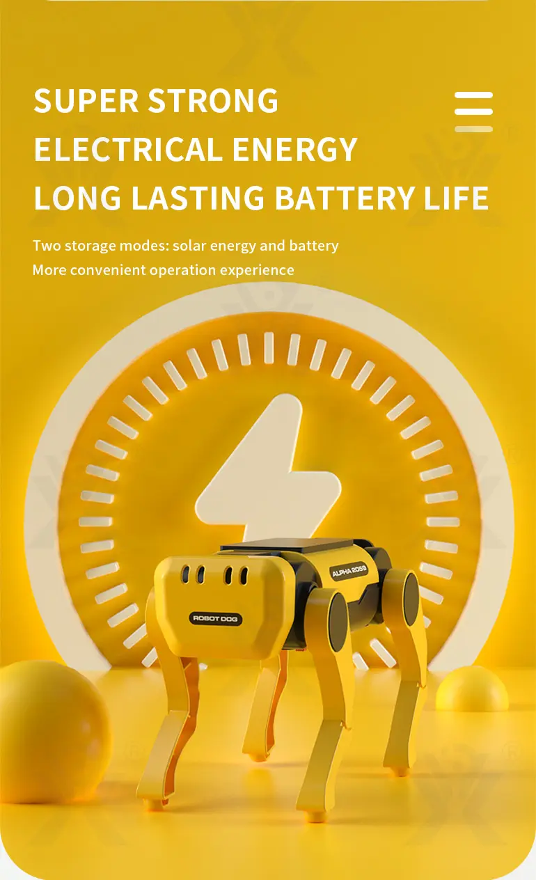 Solar-Powered Robotic Dog Toy, Electric Mechanical Pet Robot · TV10450 · detail image 4 of 9