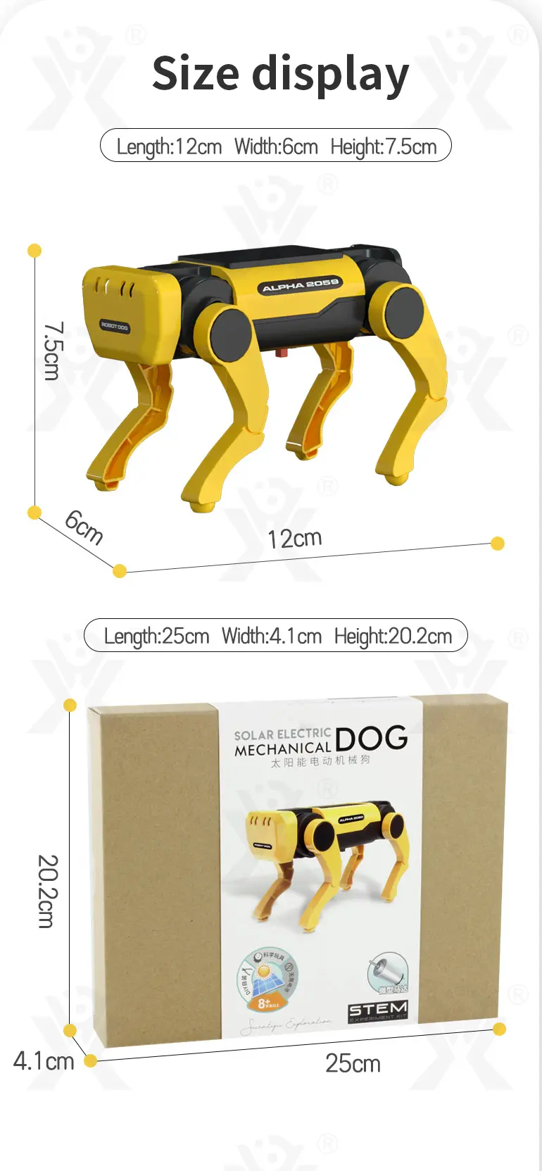 Solar-Powered Robotic Dog Toy, Electric Mechanical Pet Robot · TV10450 · detail image 9 of 9