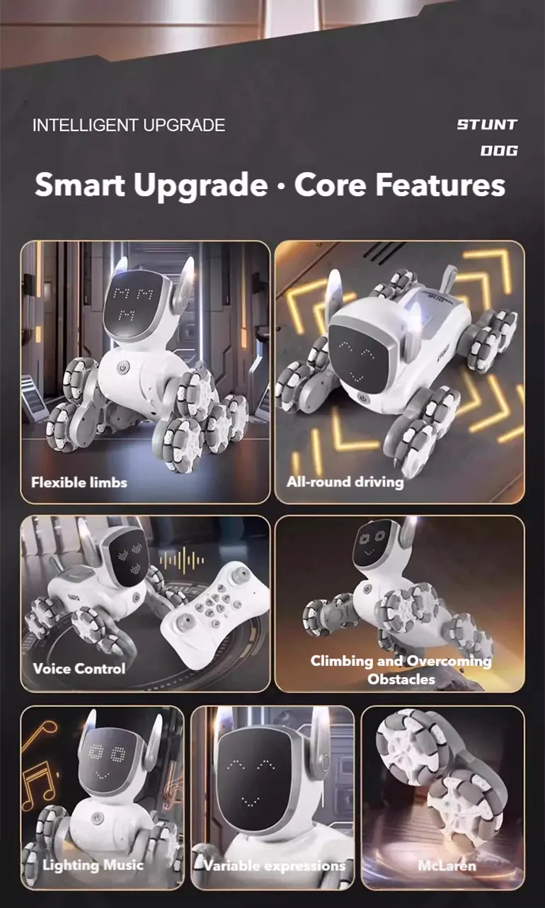 8-Wheeled Robot Dog with Voice & Stunt Features · TV10465 · detail image 2 of 14