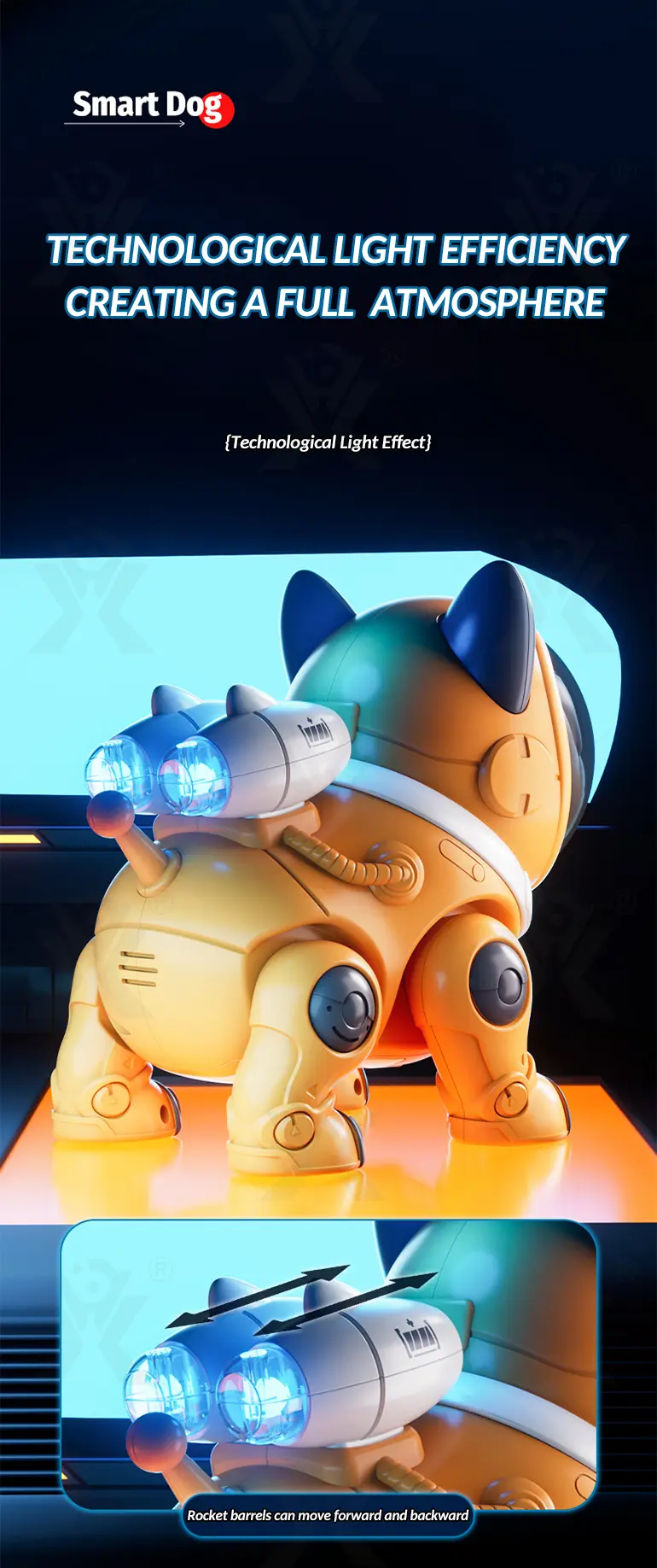 Cute Mechanical Dog Toy with Remote & Lights · TV10460 · detail image 4 of 9