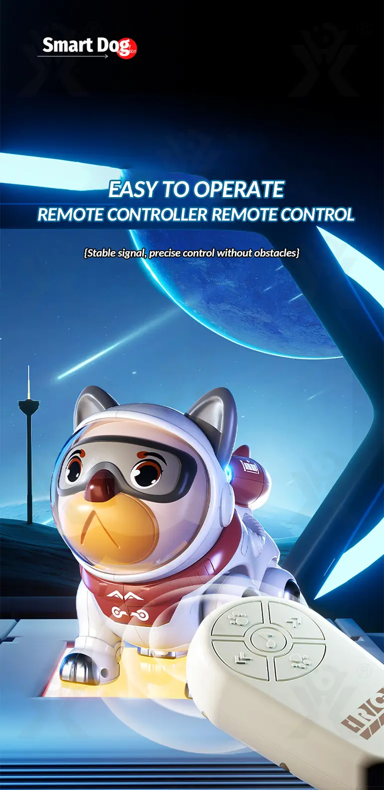 Cute Mechanical Dog Toy with Remote & Lights · TV10460 · detail image 5 of 9