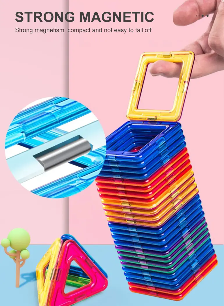 Magnetic Tile Building Blocks, 50 Pcs · TV10473 · detail image 2 of 6