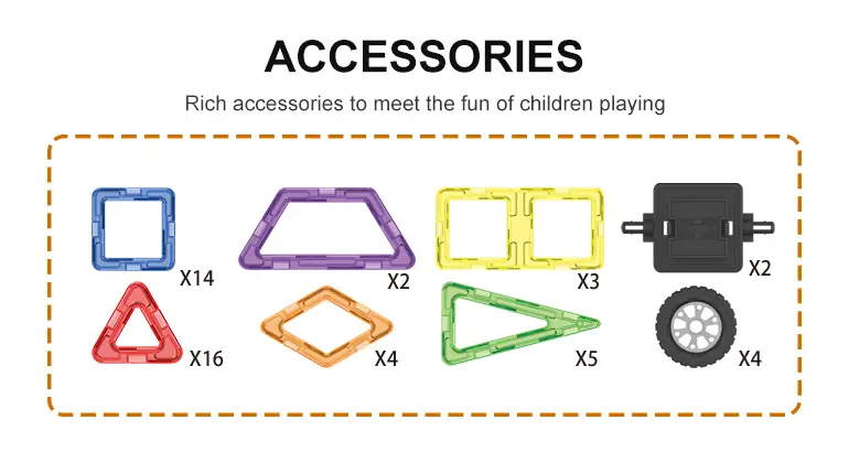 Magnetic Tile Building Blocks, 50 Pcs · TV10473 · detail image 4 of 6