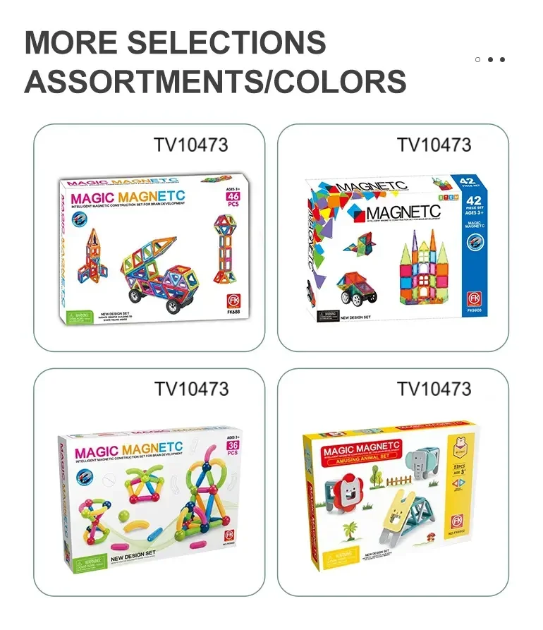 Magnetic Tile Building Blocks, 50 Pcs · TV10473 · detail image 5 of 6