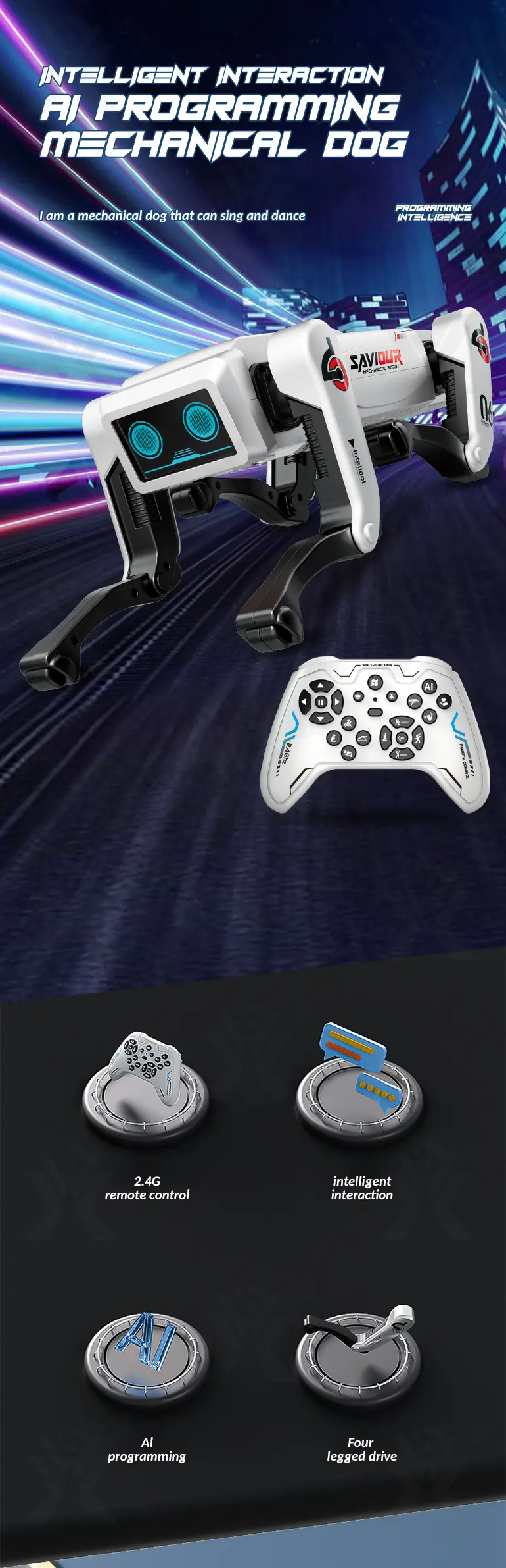AI Intelligent Mechanical Robotic Dog Toy · TV10483 · detail image 1 of 8