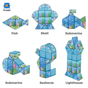Colorful Ocean Series Magnetic Tile Set