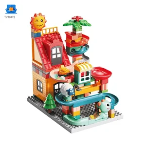 Cottag Track Toy, 230PCS, Dinosaur Farm Theme, DIY Assembly Toy