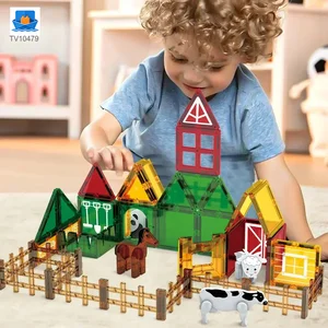 Farm-Themed Magnetic Tiles Toy, Animals-diy Building Blocks · TV10479 · product photo 2 of 6