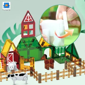 Farm-Themed Magnetic Tiles Toy, Animals-diy Building Blocks · TV10479 · product photo 3 of 6