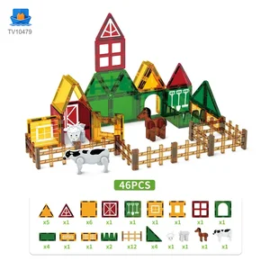 Farm-Themed Magnetic Tiles Toy, Animals-diy Building Blocks · TV10479 · product photo 5 of 6