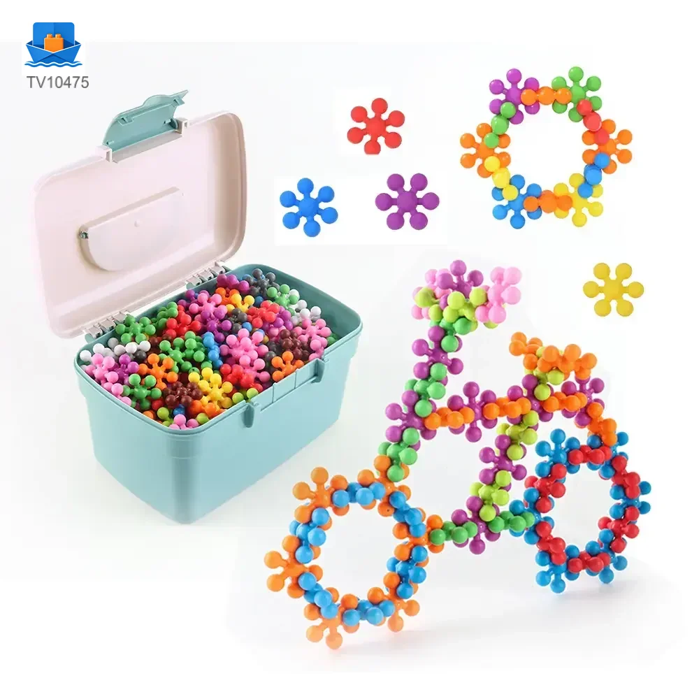 Plum Blossom Building Blocks, 3D Snowflake · TV10475 · product photo 1 of 7