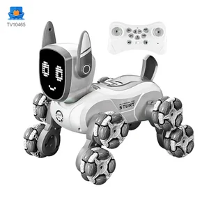 8-Wheeled Robot Dog with Voice & Stunt Features