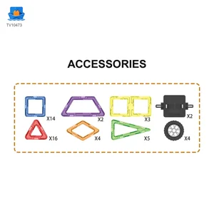 Magnetic Tile Building Blocks, 50 Pcs · TV10473 · product photo 4 of 6