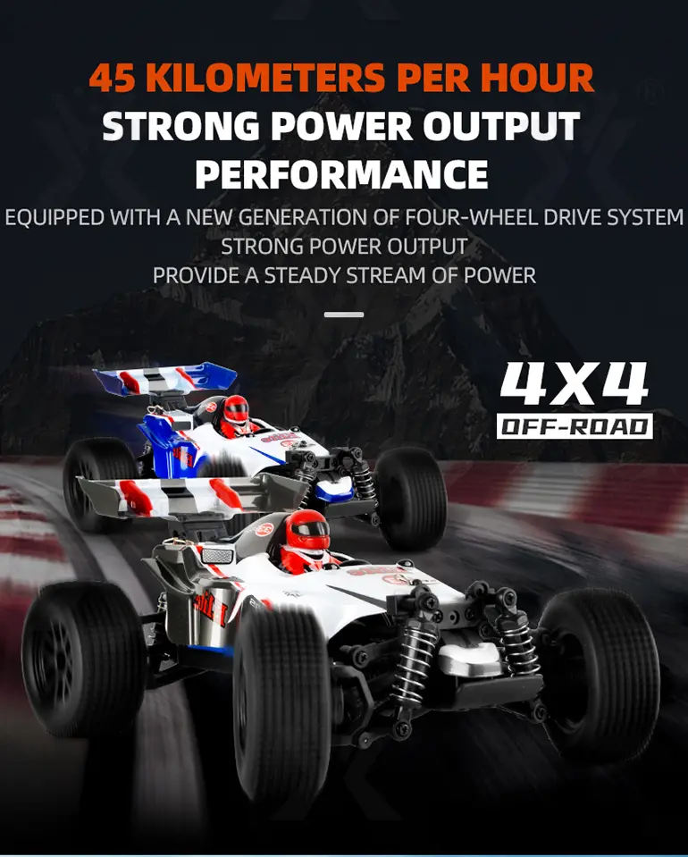 Off-Road Racing Car Toy With Servo Steering, 1:18 Scale, 4WD · TV10399 · detail image 4 of 15