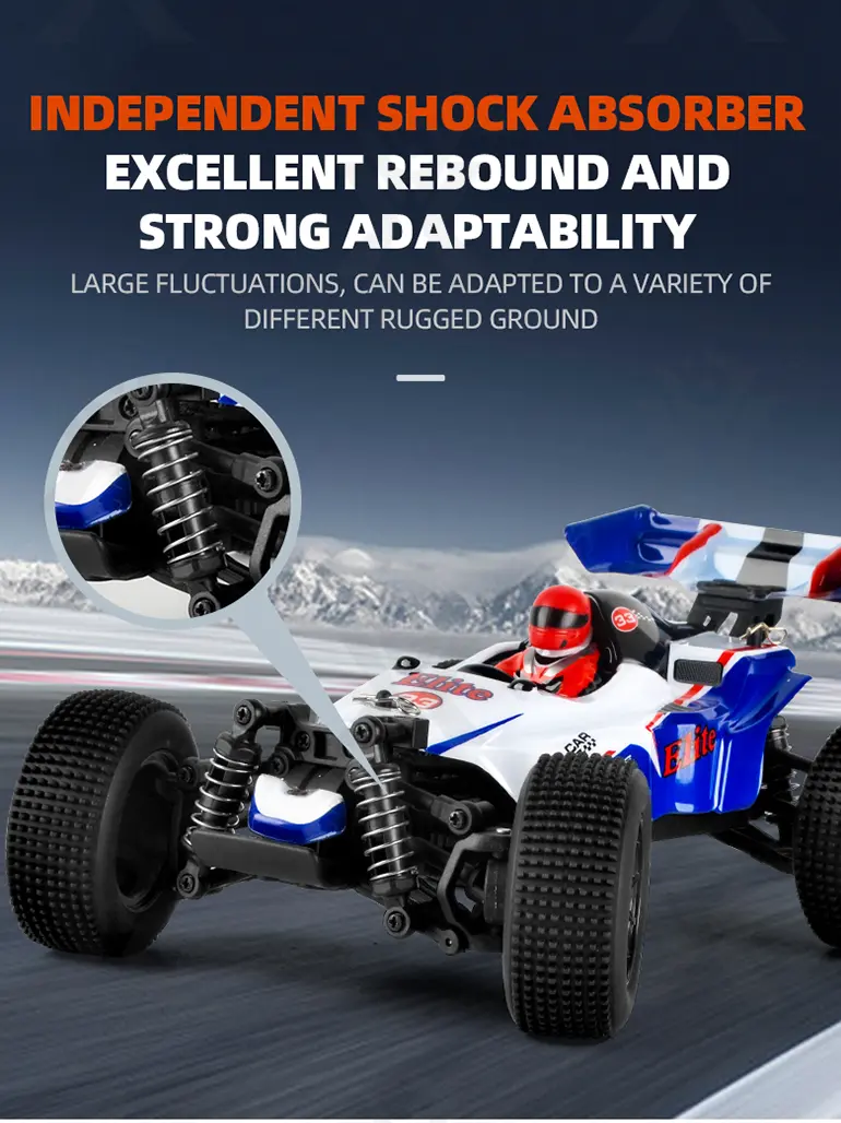 Off-Road Racing Car Toy With Servo Steering, 1:18 Scale, 4WD · TV10399 · detail image 8 of 15