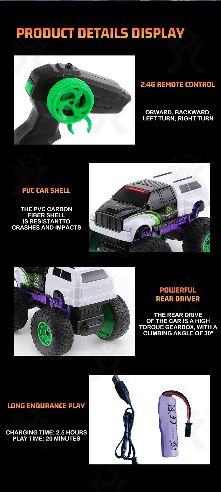 1: 16 2.4GHz Large Wheel RC Off-Road Toy · TV10443 · detail image 6 of 8