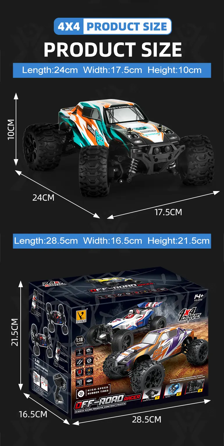 1:18 Scale RC Monster Truck Toys · TV10391 · detail image 15 of 15