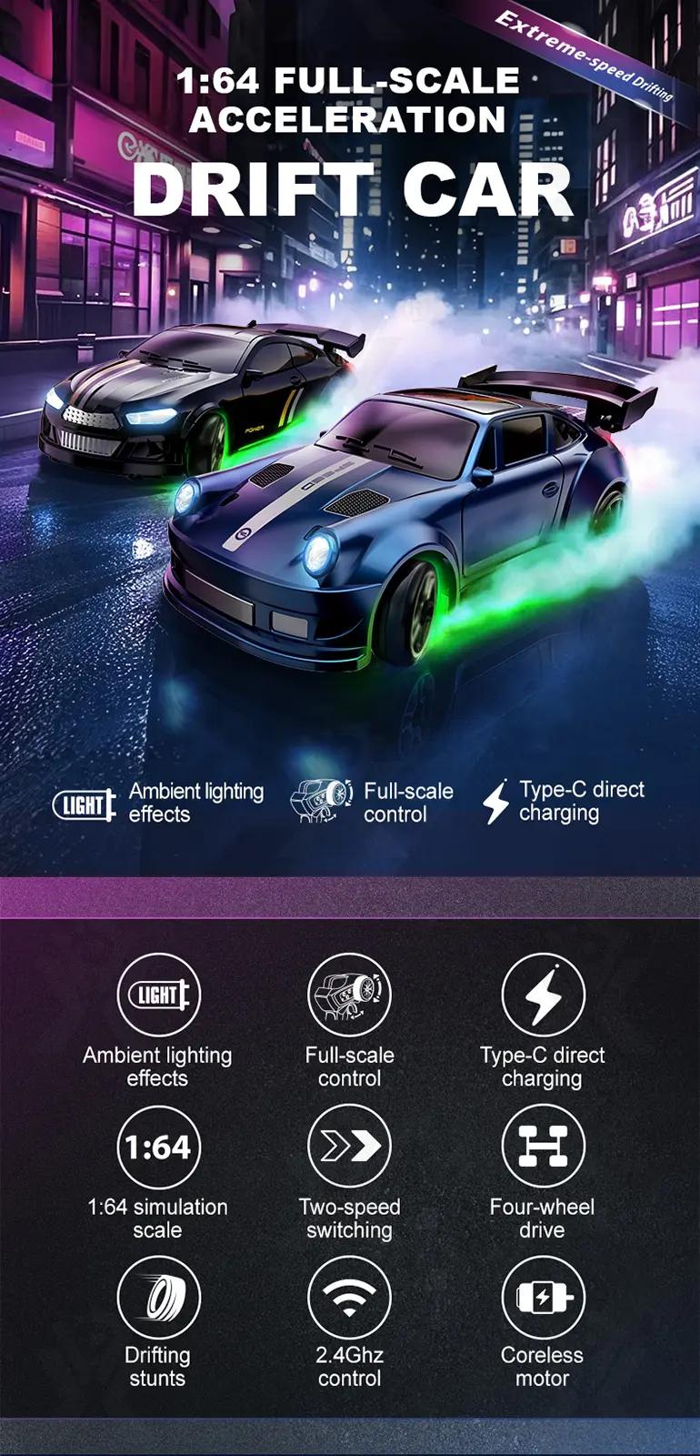 Mini Drifting Car Toy For Tabletop Racing · TV10411 · detail image 2 of 11