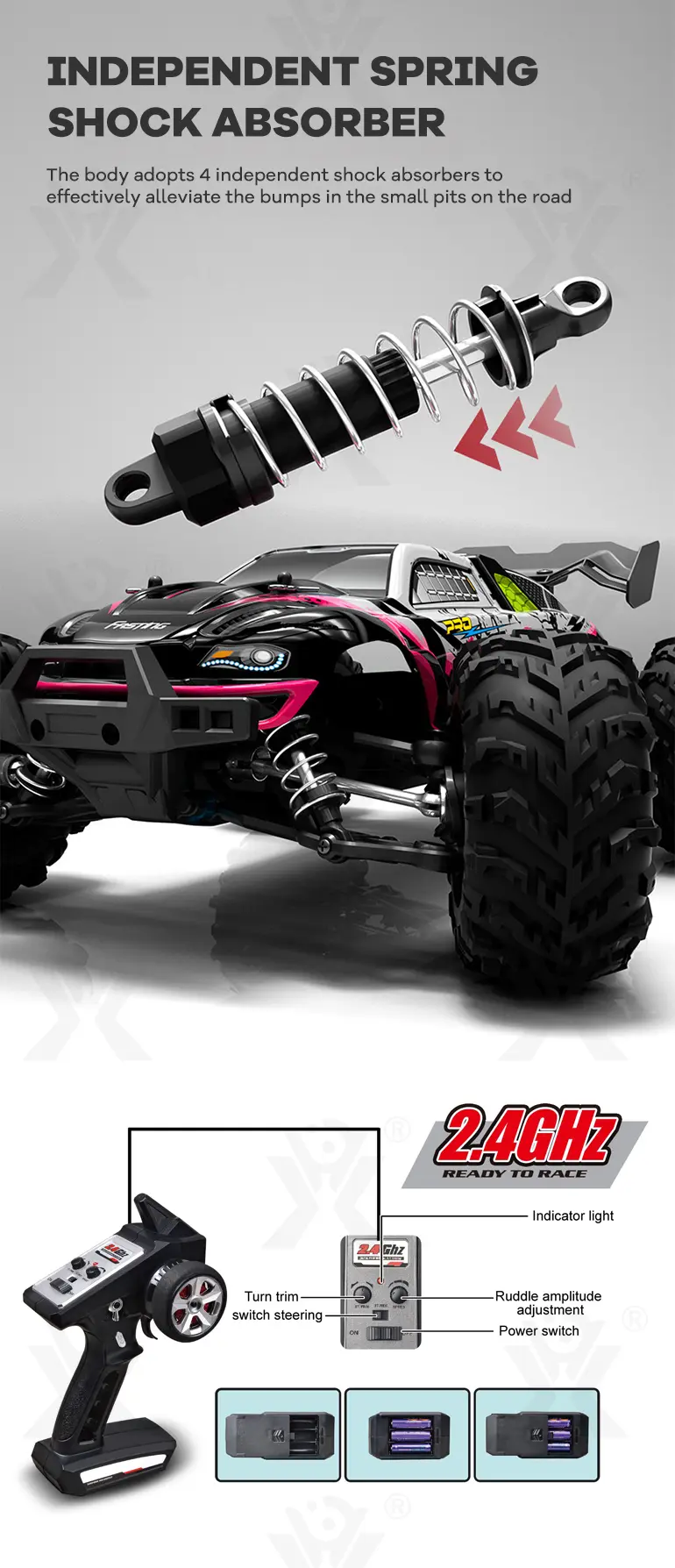 RC Off-Road Stunt Car Toy With Brushless Motor · TV10409 · detail image 8 of 11