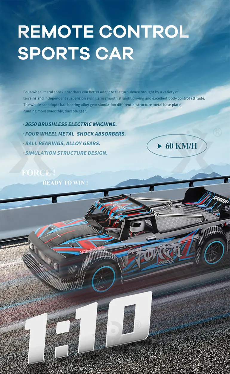 3650 Brushless RC Sports Car Toy, 4WD, 60KM/H · TV10414 · detail image 1 of 13