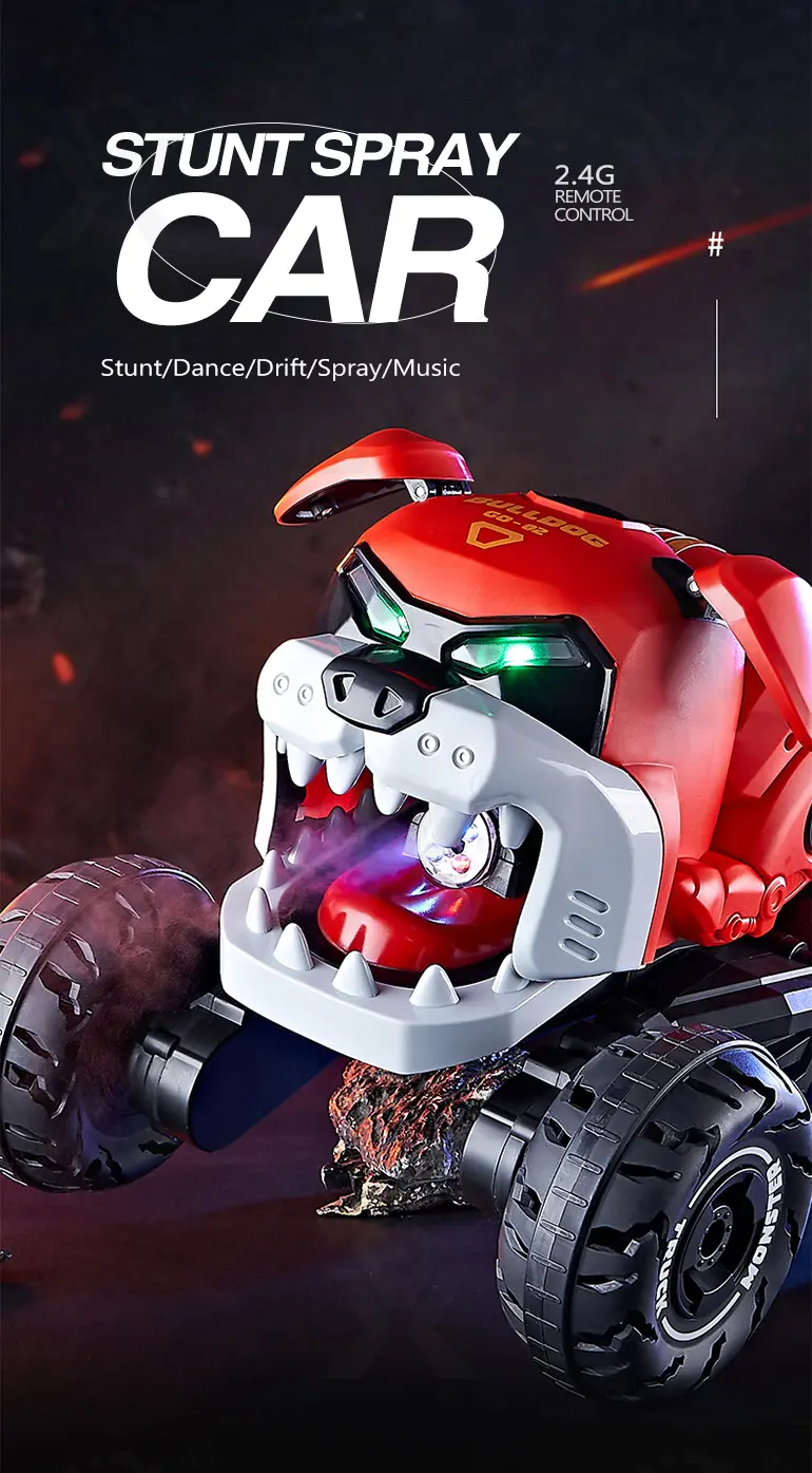 RC Stunt Car Toy With Fierce Dog Shape · TV10442 · detail image 1 of 10