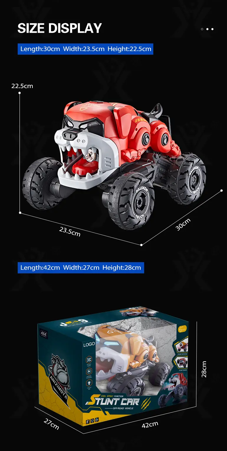 RC Stunt Car Toy With Fierce Dog Shape · TV10442 · detail image 10 of 10
