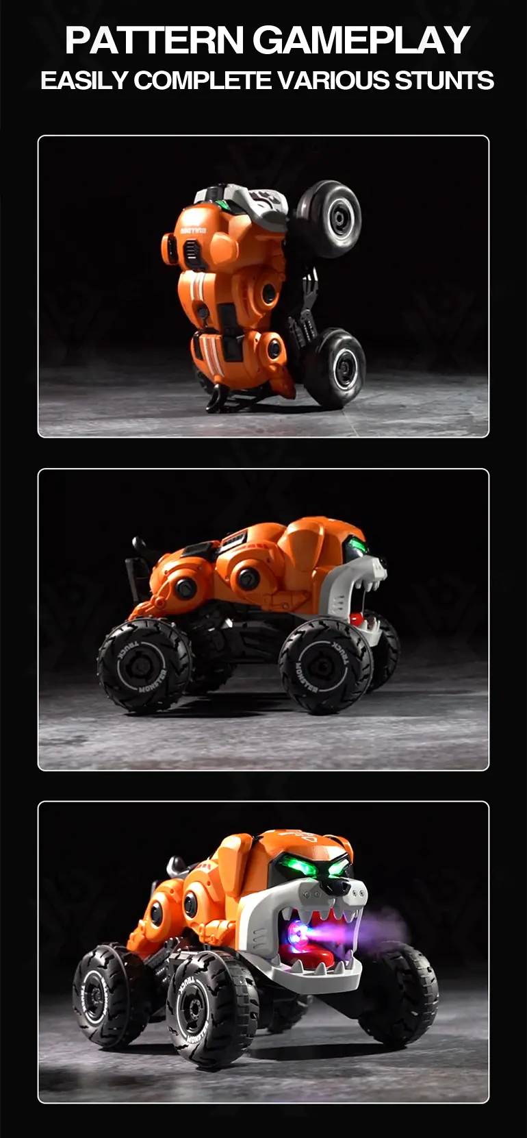 RC Stunt Car Toy With Fierce Dog Shape · TV10442 · detail image 3 of 10