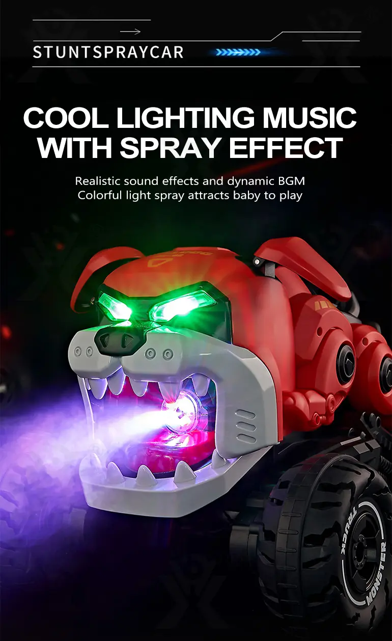 RC Stunt Car Toy With Fierce Dog Shape · TV10442 · detail image 4 of 10