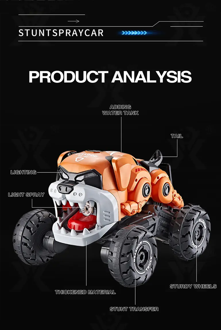 RC Stunt Car Toy With Fierce Dog Shape · TV10442 · detail image 7 of 10