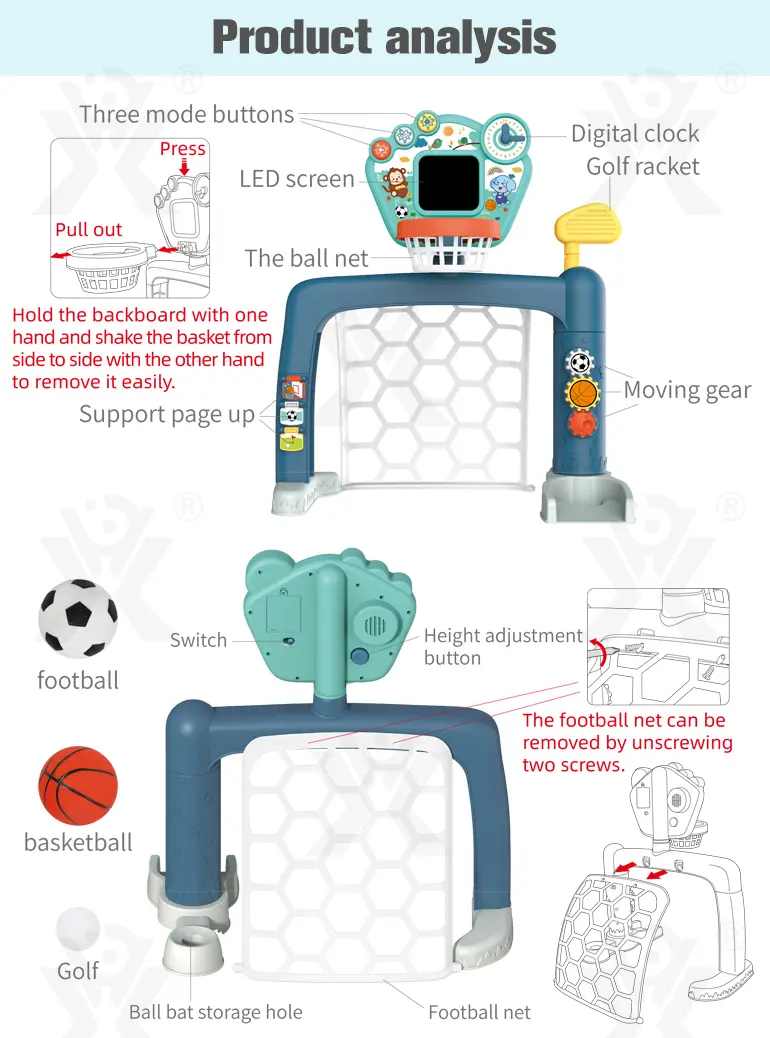 Toddler Sports Center Toy For Kids · TV10426 · detail image 2 of 5