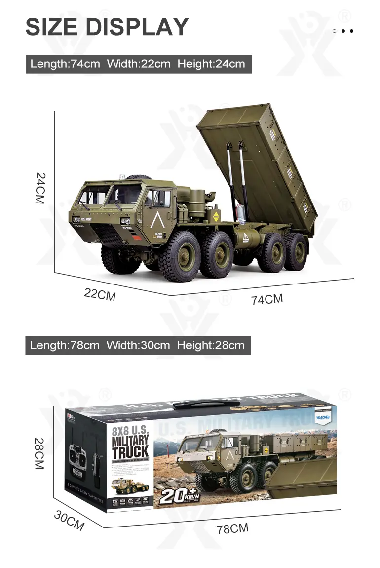 RC Military Dump Truck Toy · TV10407 · detail image 8 of 8