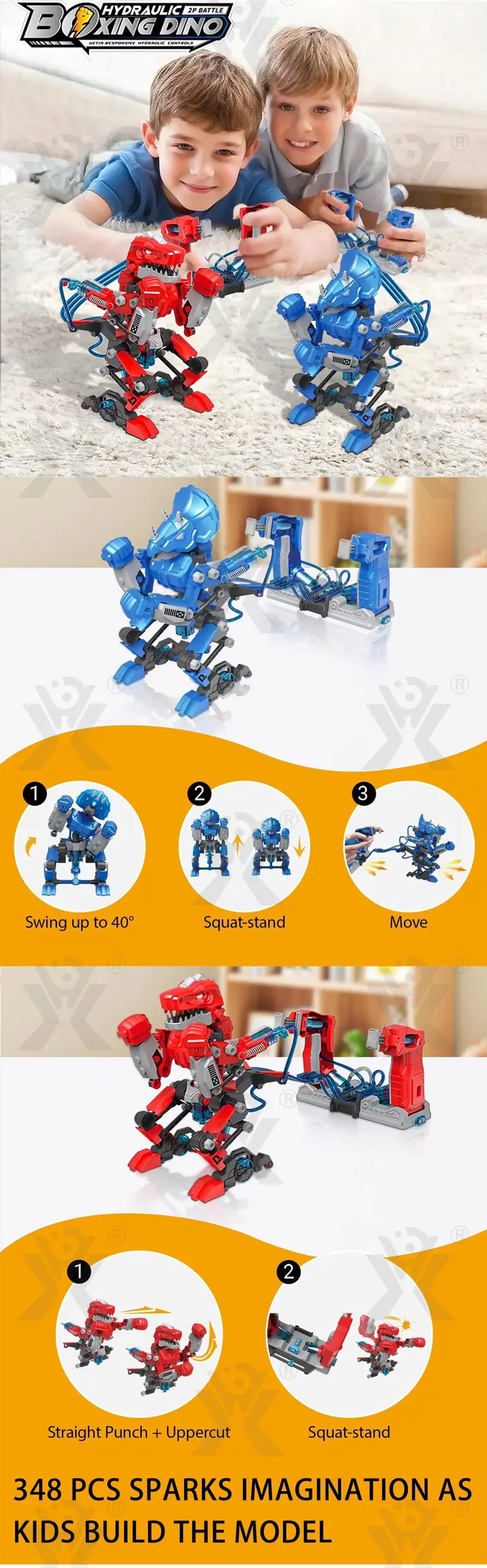 DIY Hydraulic Boxing Robot Toy · TV10430 · detail image 2 of 4
