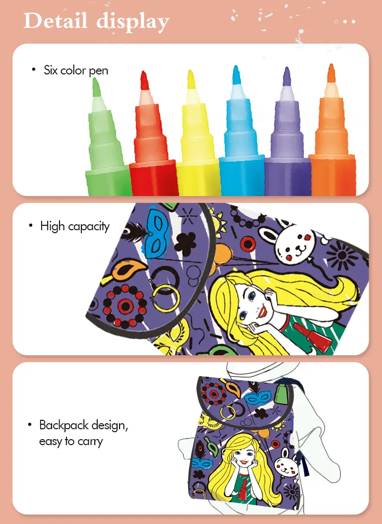 La mochila Barbie Graffy, colorea tu propia ropa·TV10431·imagen de detalle 4 de 5