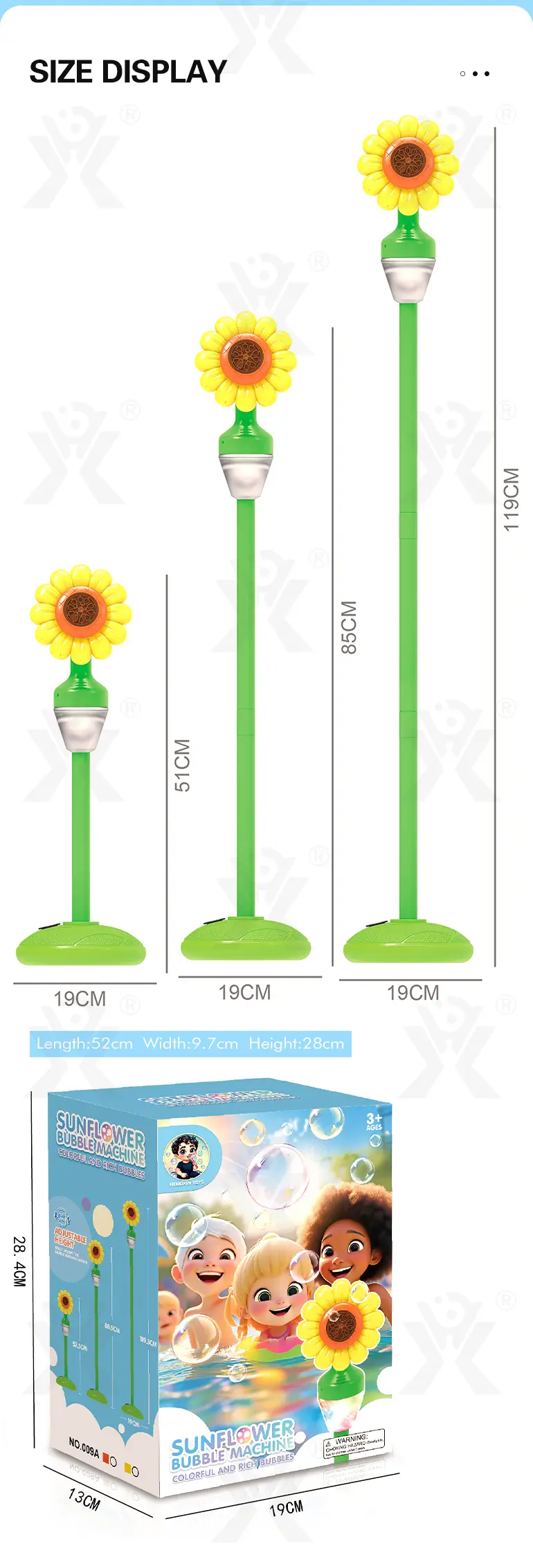 Máquina de burbujas con forma de girasol·TV10427·imagen de detalle 11 de 11