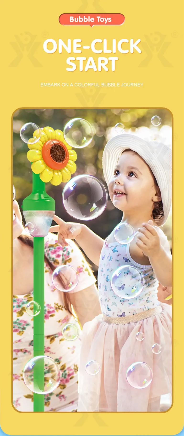 Máquina de burbujas con forma de girasol·TV10427·imagen de detalle 2 de 11