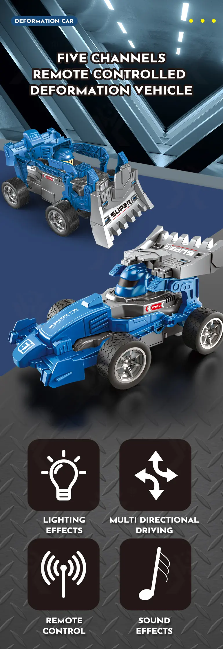 RC Deformation Car Toy, Racing and Engineering · TV10435 · detail image 1 of 7
