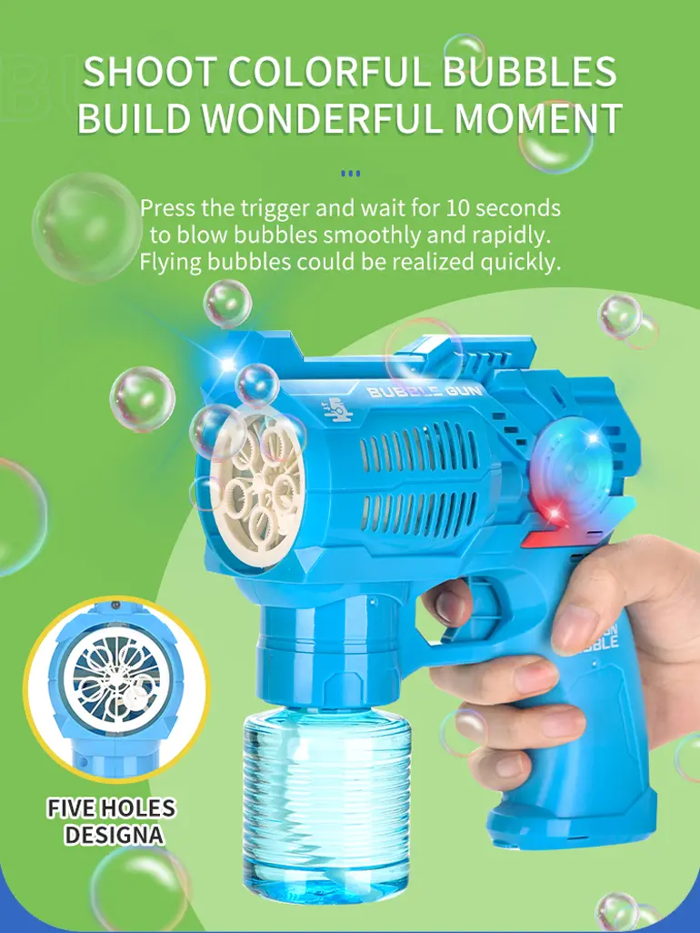 Pistola de burbujas eléctrica con ventilador de juguete·TV10432·imagen de detalle 2 de 7