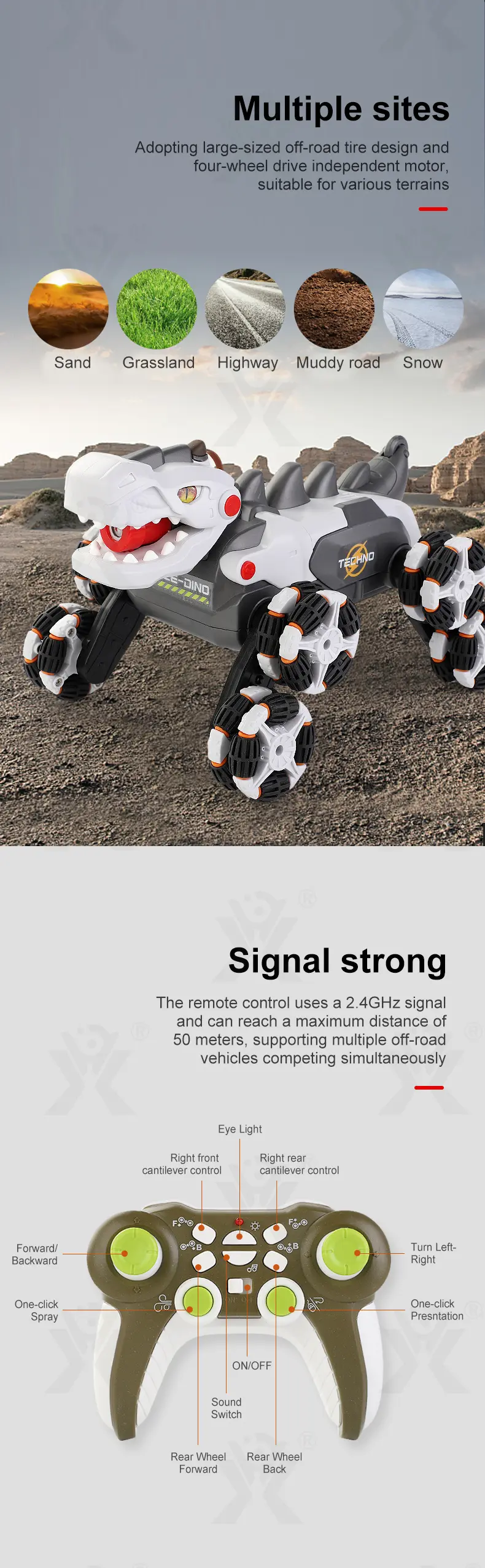 Stunt Dinosaur Car, Transformable Dinosaur Car · TV10421 · detail image 7 of 9