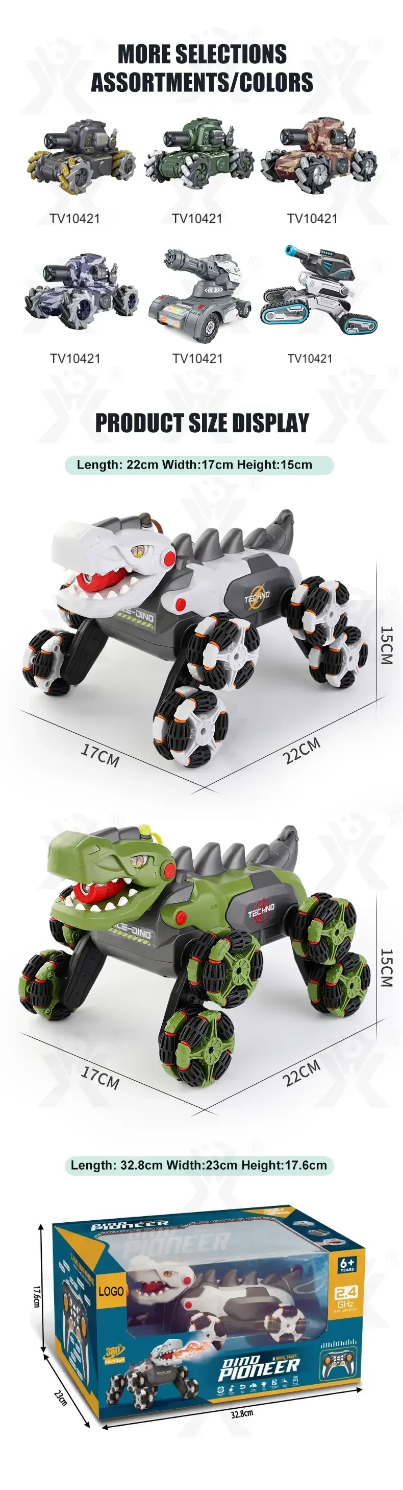 Stunt Dinosaur Car, Transformable Dinosaur Car · TV10421 · detail image 9 of 9
