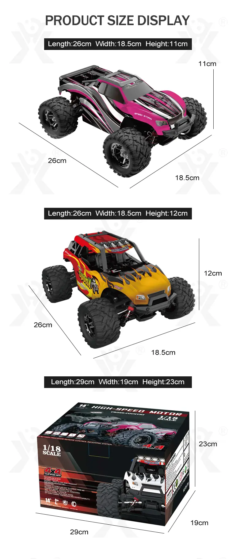 1/18 RC Monster Truck Toy, Shock Absorption System · TV10405 · detail image 10 of 10